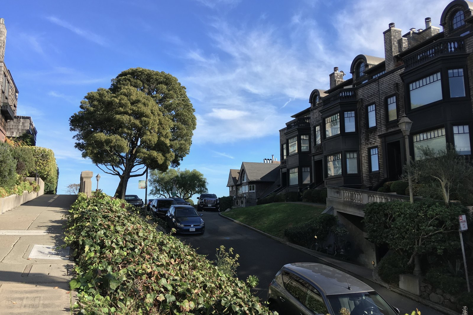 Vallejo Street on Russian Hill, San Francisco, California, US